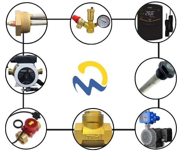 Acessórios para sistemas de aquecimento solar